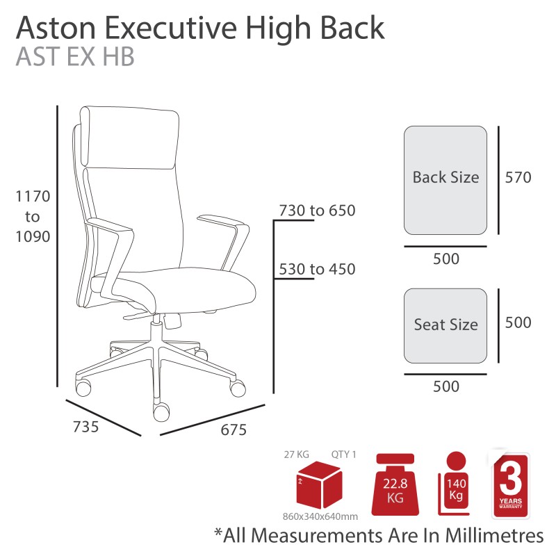 Aston Executive High Back Chair Aston Executive High Back Chair